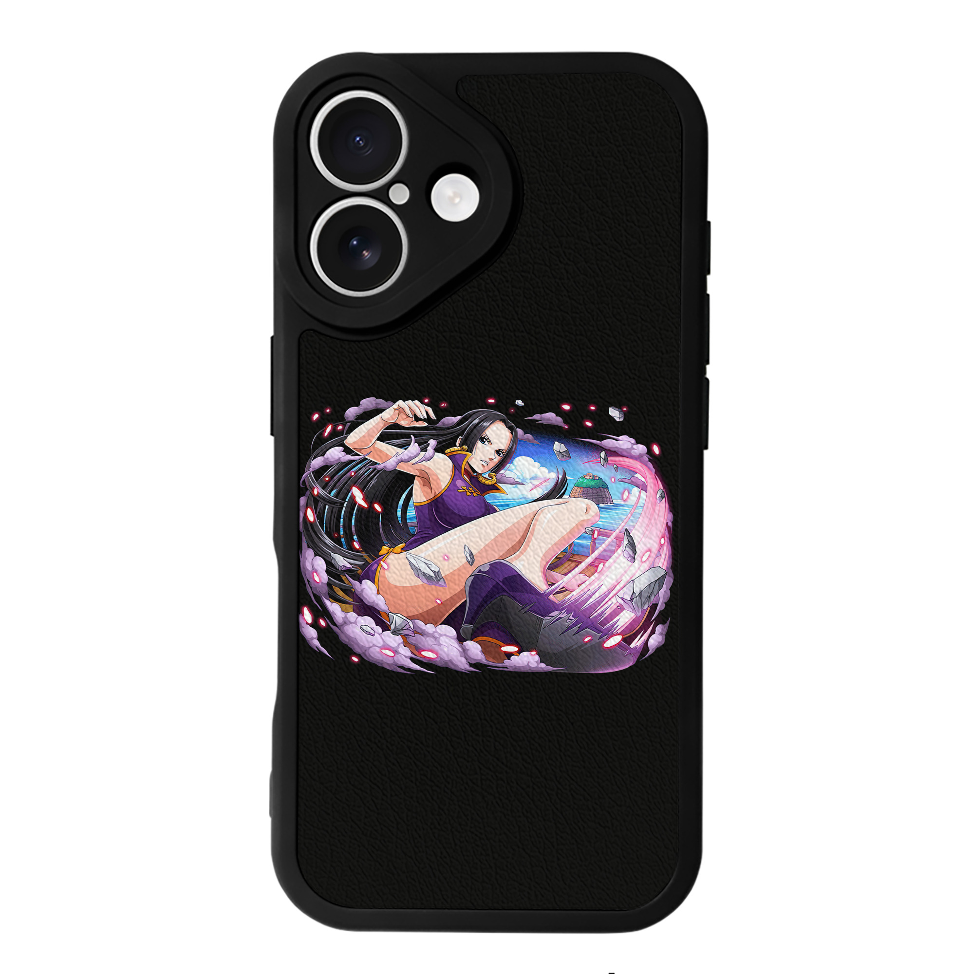 （画像用） ワンピース ボア・ハンコック ONE PIECE Boa·Hancock 【iPhone 16シリーズ対応】シリコンスマホケース（レザー調） 材質：シリコン